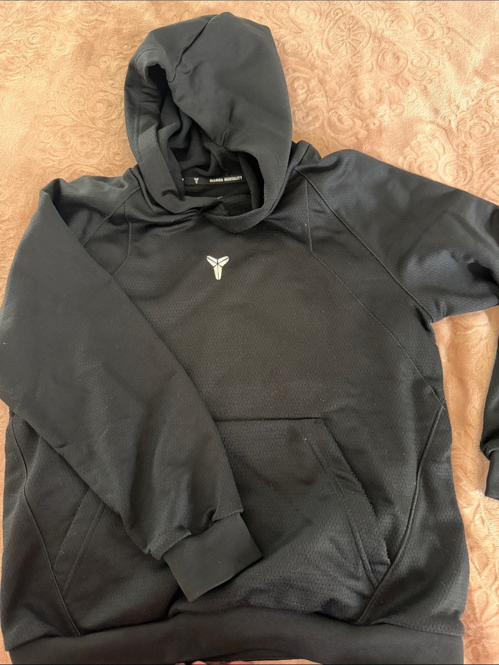 Nike Black Kids Hoodie with White Kobe Logo